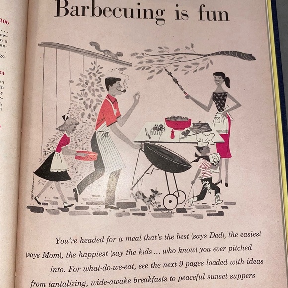 Vintage 50s Better Homes And Gardens Barbecue Book - Gold and Black - Picture 3 of 8